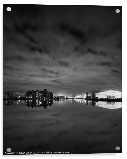 Birkenhead Docks reflections Acrylic by Kevin Smith