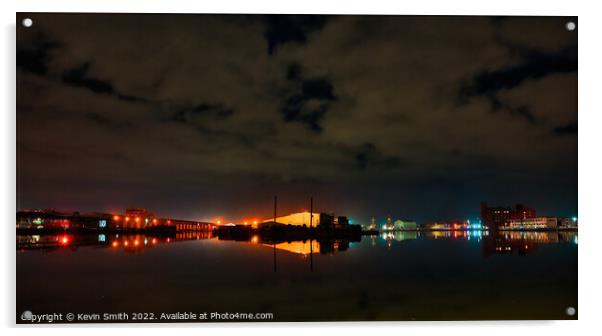 Birkenhead Docks Reflections Acrylic by Kevin Smith