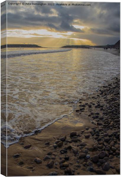 Sidmouth Beach Canvas Print by Pete Hemington