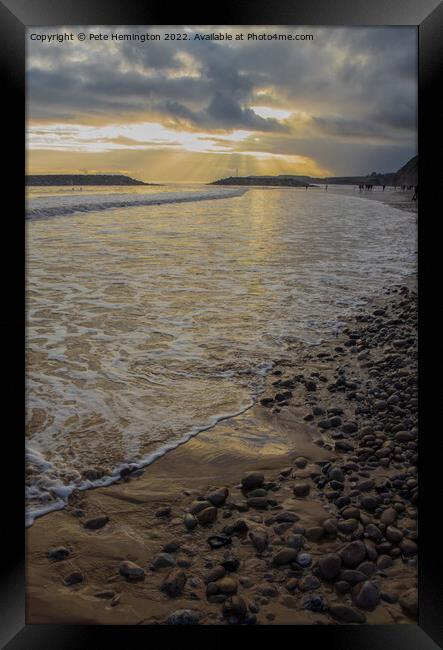 Sidmouth Beach Framed Print by Pete Hemington