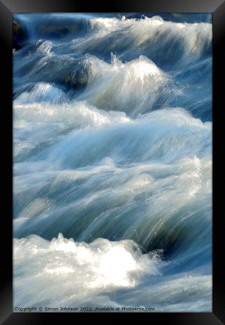Wild Water Framed Print by Simon Johnson