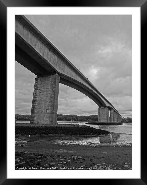 Orwell Bridge A14 Suffolk Framed Mounted Print by Robert Beecham