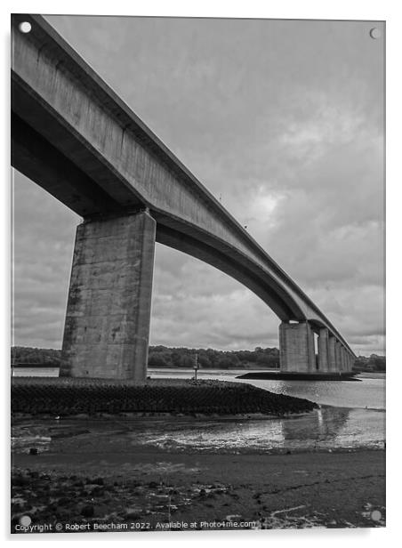 Orwell Bridge A14 Suffolk Acrylic by Robert Beecham