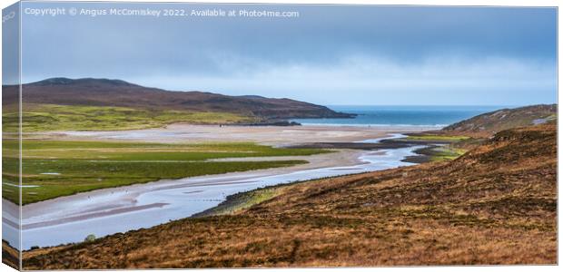 Achnahaird Beach on the Coigach Peninsula Scotland Canvas Print by Angus McComiskey