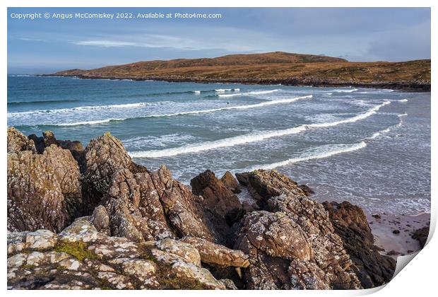 Achnahaird Bay on the Coigach Peninsula Scotland Print by Angus McComiskey