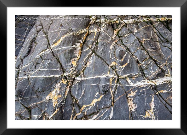 Rock Textures Framed Mounted Print by Derek Daniel
