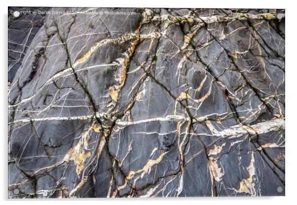 Rock Textures Acrylic by Derek Daniel