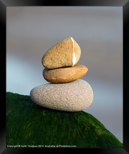 Trio of Beach Stones Framed Print by Keith Thorburn EFIAP/b