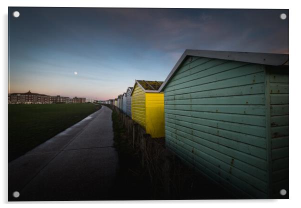 Beach Huts, nr Worthing Acrylic by Mark Jones
