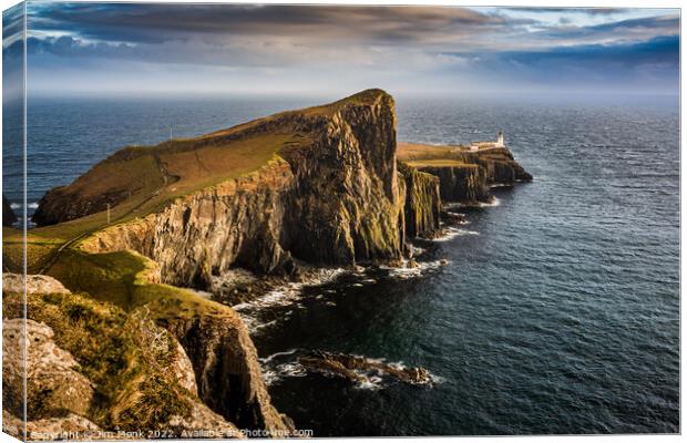 Neist Point Lighthouse Canvas Print by Jim Monk