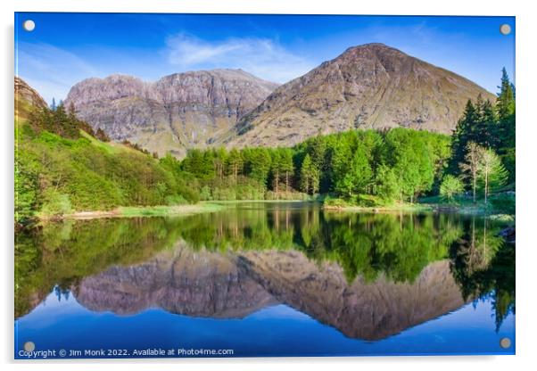 Torren Lochan, Glen Coe Acrylic by Jim Monk