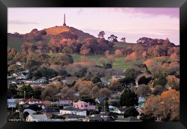  One Tree Hill in Auckland, New Zealand Framed Print by Errol D'Souza
