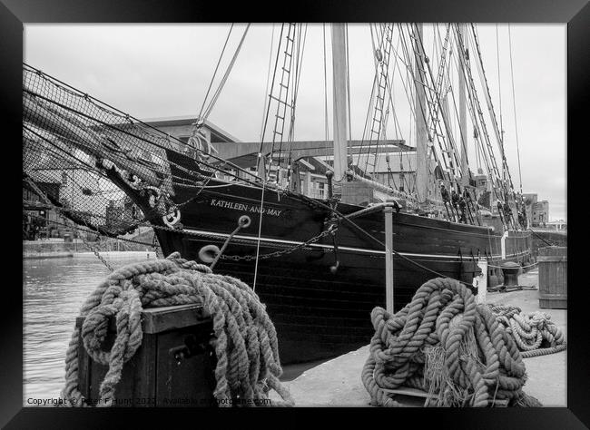 The Kathleen And May Gloucester Dock  Framed Print by Peter F Hunt