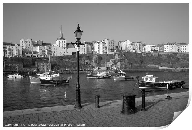 Tenby harbour Print by Chris Rose