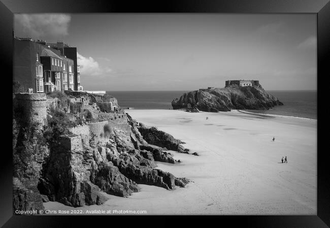 Tenby seafront Framed Print by Chris Rose
