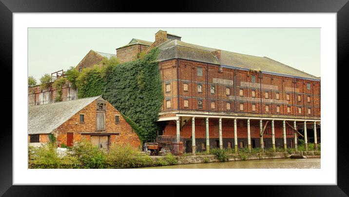 Old Warehouse Gloucester Dock Framed Mounted Print by Peter F Hunt