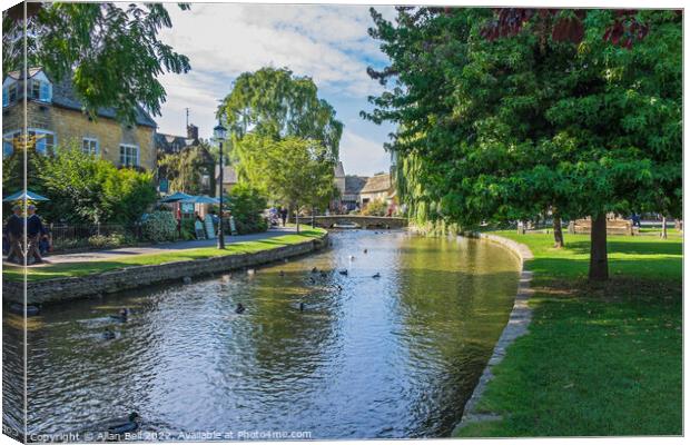 River Windrush Bourton-on-the-Water. Canvas Print by Allan Bell