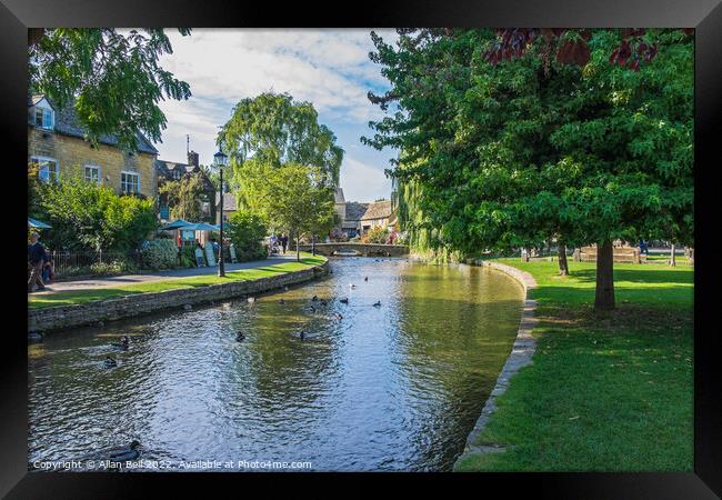 River Windrush Bourton-on-the-Water. Framed Print by Allan Bell