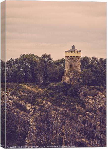 The Observatory Tower At Clifton, Avon Canvas Print by Peter Greenway