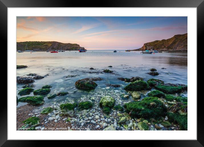 Sunrise at Lulworth Cove  Framed Mounted Print by Jim Monk