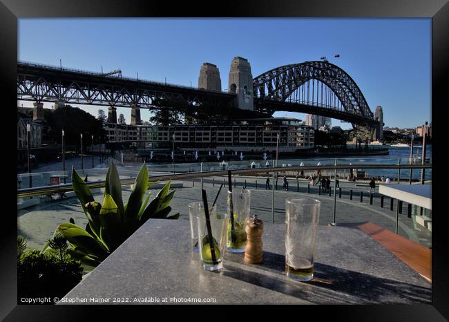 View of Sydney Harbour Bridge Framed Print by Stephen Hamer