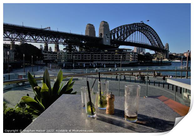 View of Sydney Harbour Bridge Print by Stephen Hamer