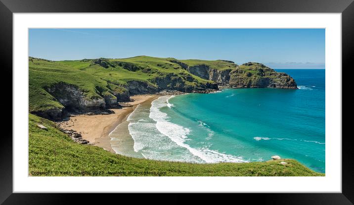 Benoath Cove and Bossiney Haven, North Cornwall Framed Mounted Print by Keith Douglas