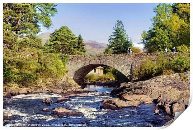 A Majestic View of Killin Bridge Print by jim Hamilton