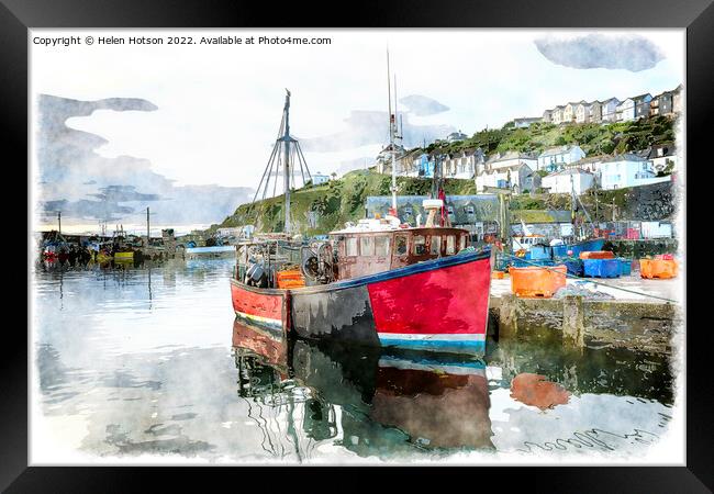 Fishing Boat Framed Print by Helen Hotson