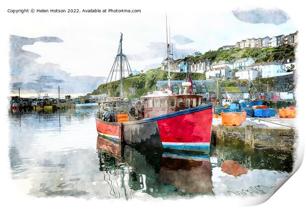 Fishing Boat Print by Helen Hotson
