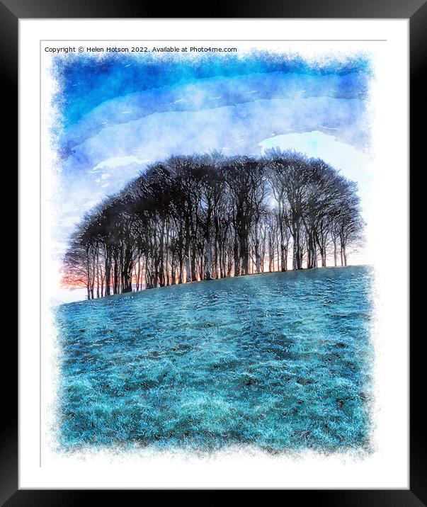 Frosty Winter Sunrise Framed Mounted Print by Helen Hotson