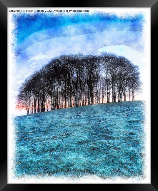 Frosty Winter Sunrise Framed Print by Helen Hotson