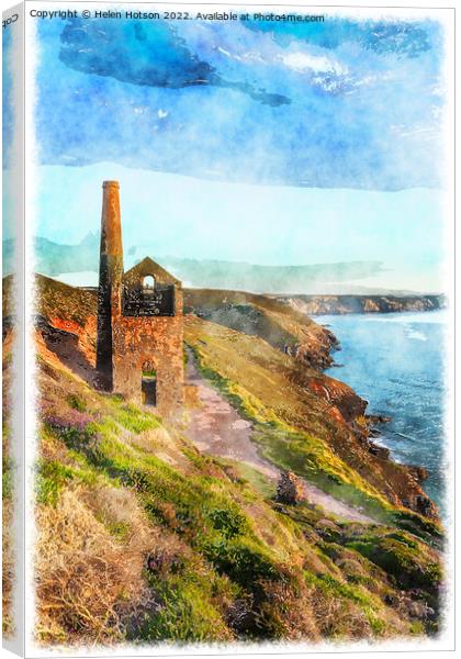 Cornwall Coast Canvas Print by Helen Hotson