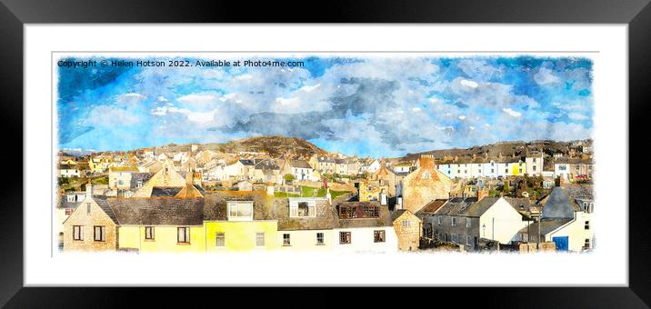 The Isle of Portland in Dorset Framed Mounted Print by Helen Hotson