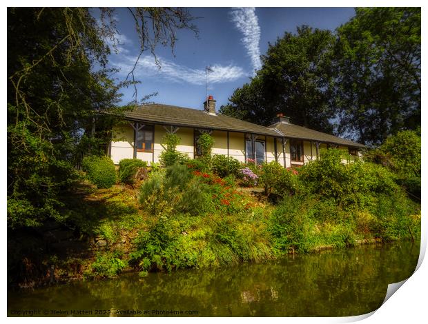 Canal Side Cottage Print by Helkoryo Photography