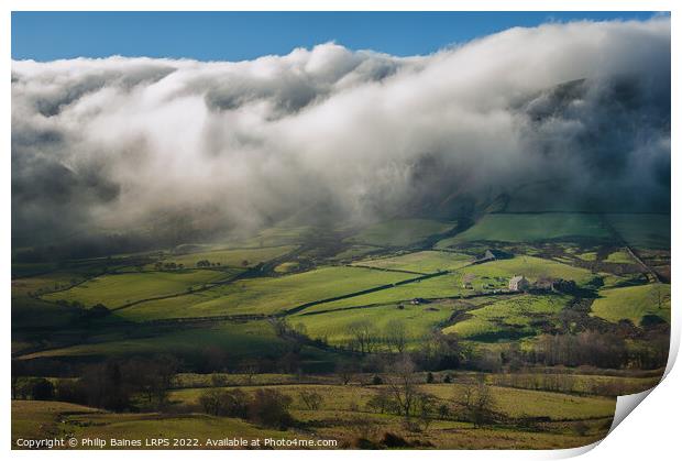 Edale Valley in The Peak District Print by Philip Baines