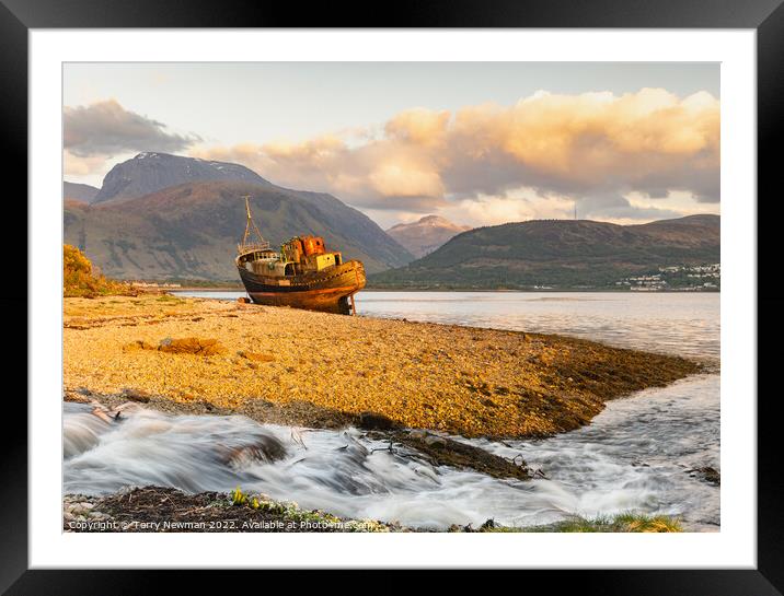 Majestic View of Scottish Shipwreck Framed Mounted Print by Terry Newman