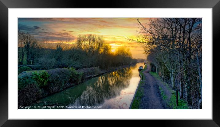 Canal Sunset Framed Mounted Print by Stuart Wyatt