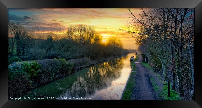 Canal Sunset Framed Print by Stuart Wyatt