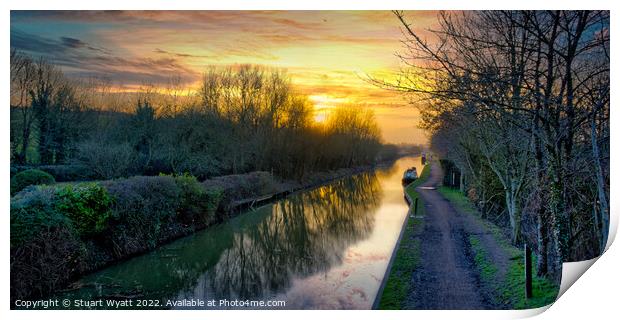 Canal Sunset Print by Stuart Wyatt