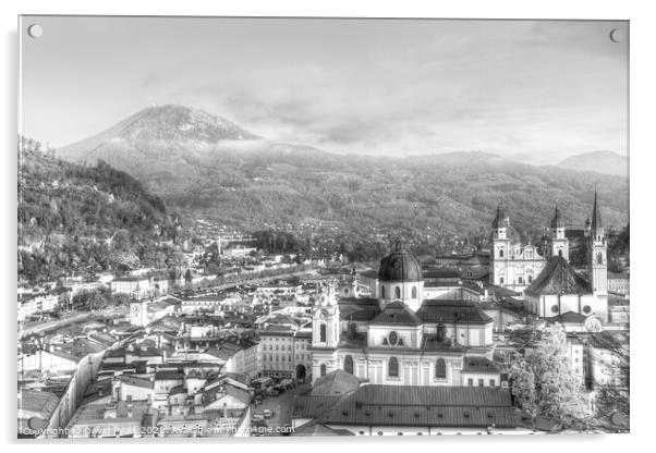 Salzburg City View    Acrylic by David Pyatt