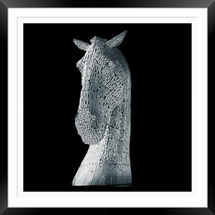 The Kelpie (The Kelpies) Framed Mounted Print by Duncan Loraine