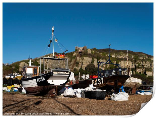 Industry and Fun in Hastings. Print by Mark Ward
