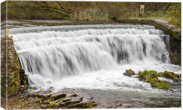 Curved weir at Monsal Dale Canvas Print by Jason Wells