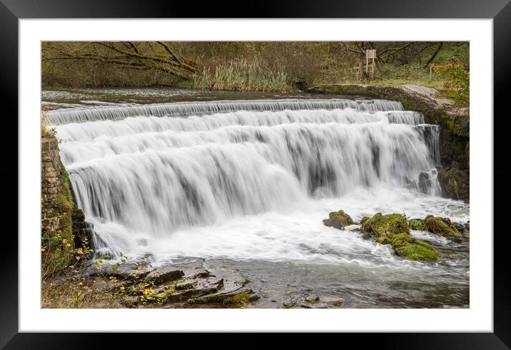 Curved weir at Monsal Dale Framed Mounted Print by Jason Wells