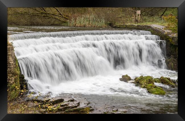 Curved weir at Monsal Dale Framed Print by Jason Wells