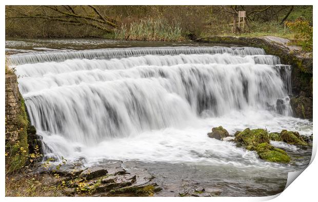 Curved weir at Monsal Dale Print by Jason Wells
