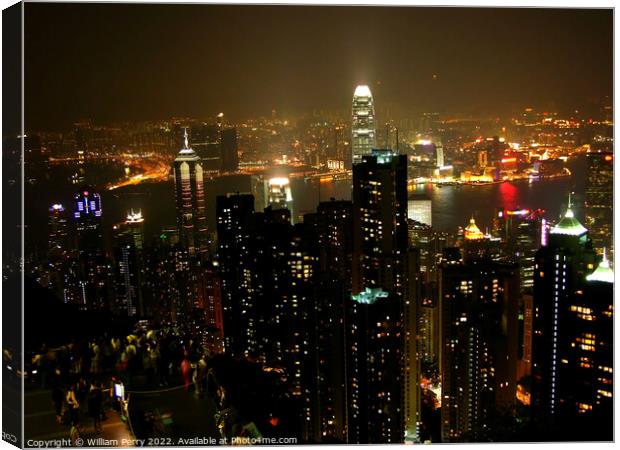 Hong Kong From Victoria Peak Canvas Print by William Perry