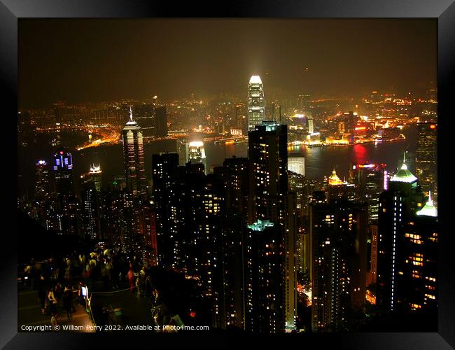 Hong Kong From Victoria Peak Framed Print by William Perry
