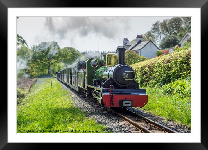River Irt Steam Locomotive Framed Mounted Print by Keith Douglas